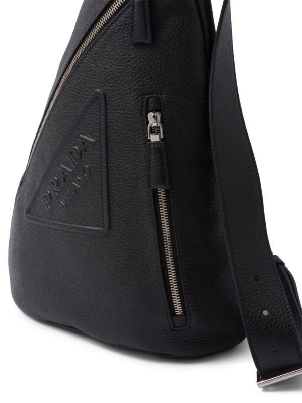 Prada logo-stamp leather backpack - Image 7