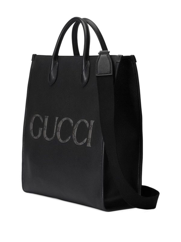 Gucci logo-embossed leather tote bag - Image 7