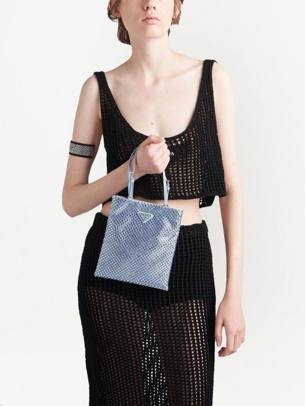 Prada crystal-embellished satin handbag - Image 7