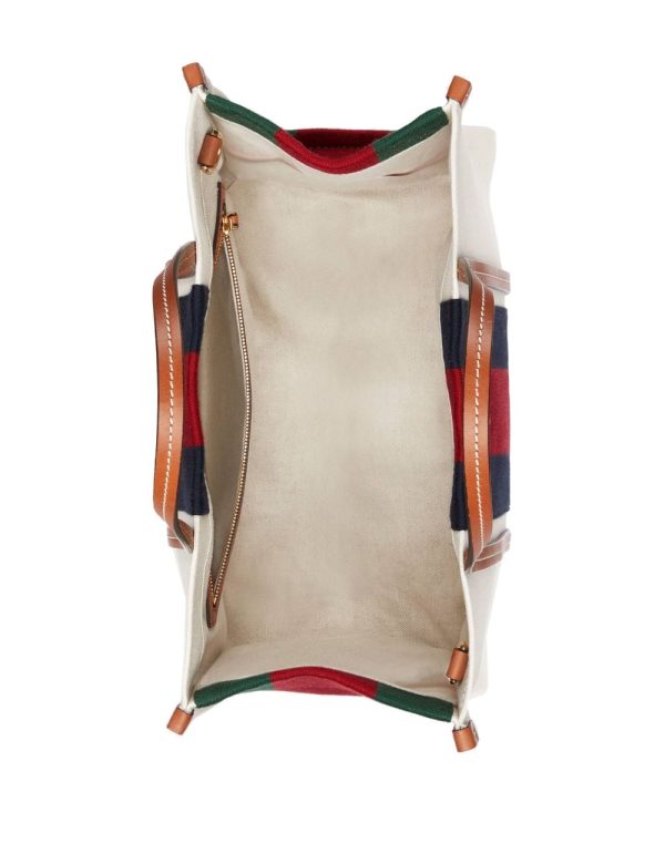 Gucci signature stripe-detail tote bag - Image 7