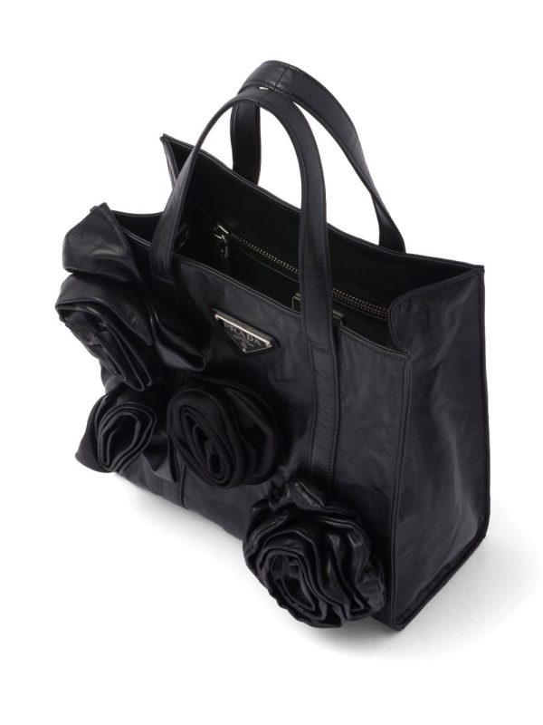 Prada mini floral-appliqué tote bag - Image 7