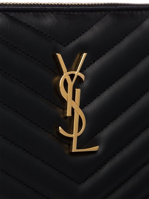 Saint Laurent quilted monogram clutch bag - Image 6