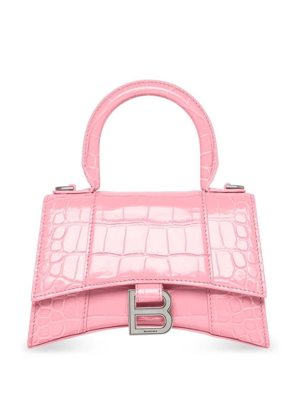 Balenciaga Hourglass crocodile-embossed handbag