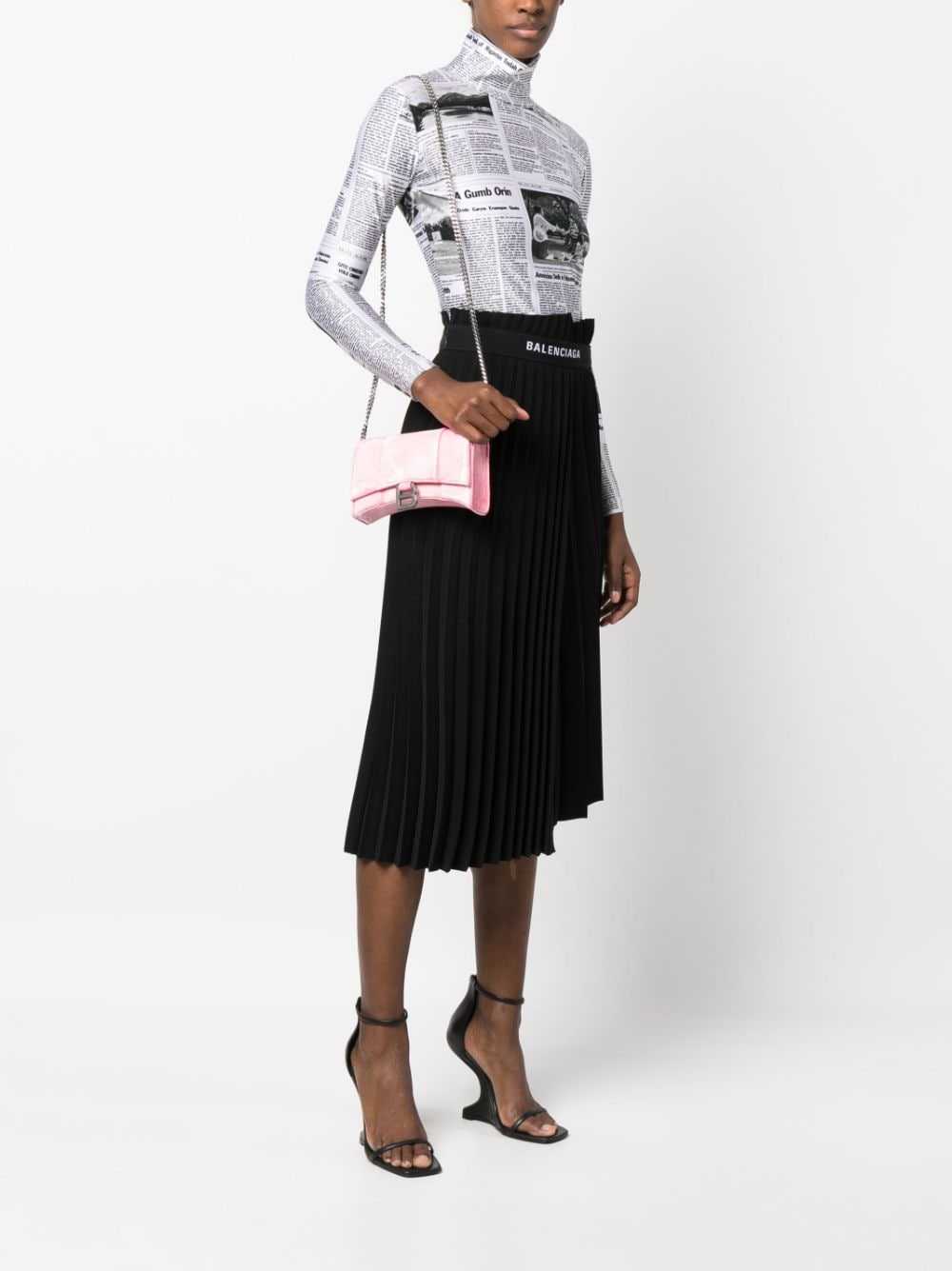 Balenciaga Hourglass denim chain wallet bag - Image 2