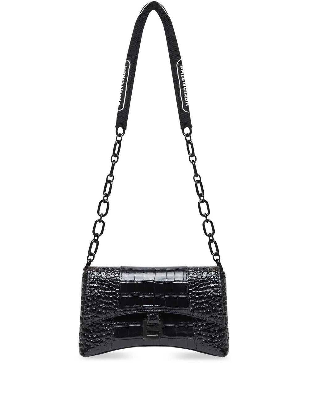Balenciaga Hourglass crocodile crossbody bag