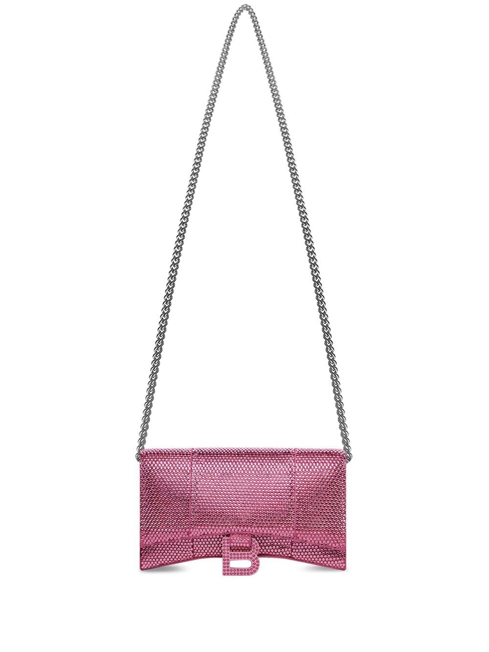 Balenciaga Hourglass rhinestone wallet bag