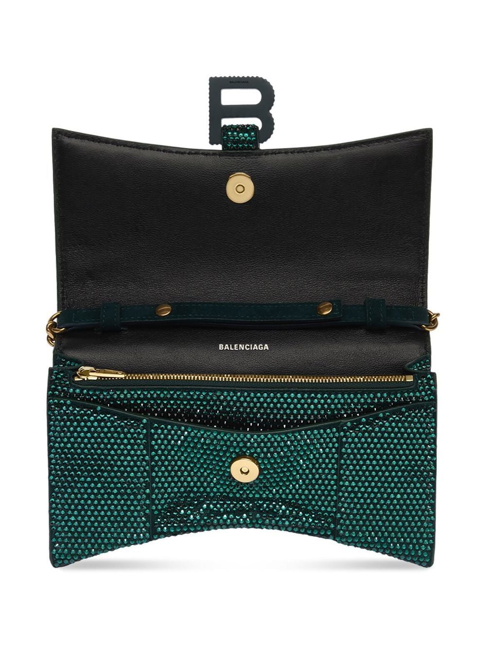 Balenciaga Hourglass crystal-embellished shoulder bag - Image 4
