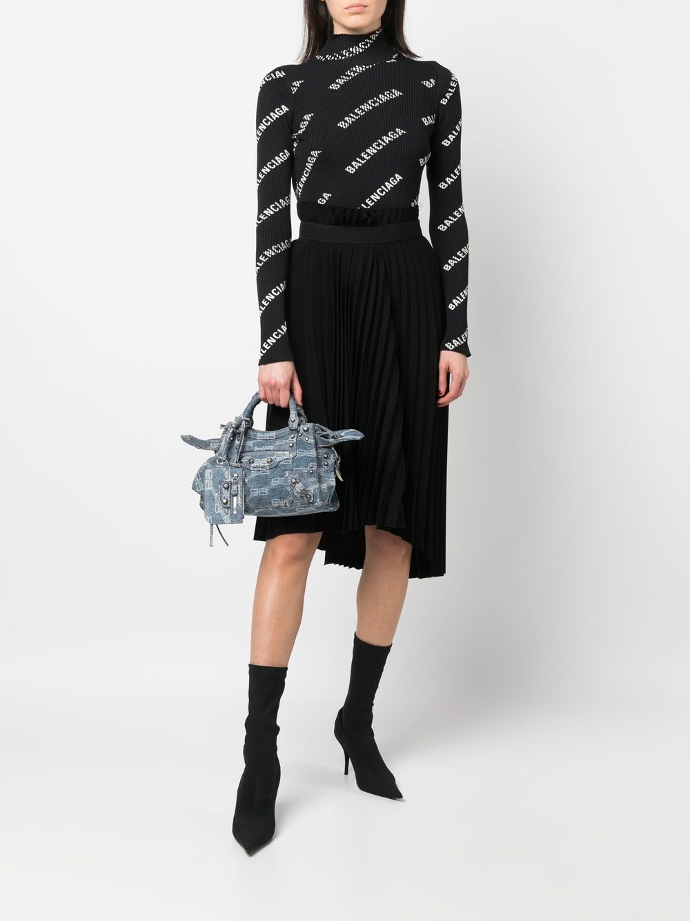 Balenciaga Neo Cagole denim tote bag - Image 2